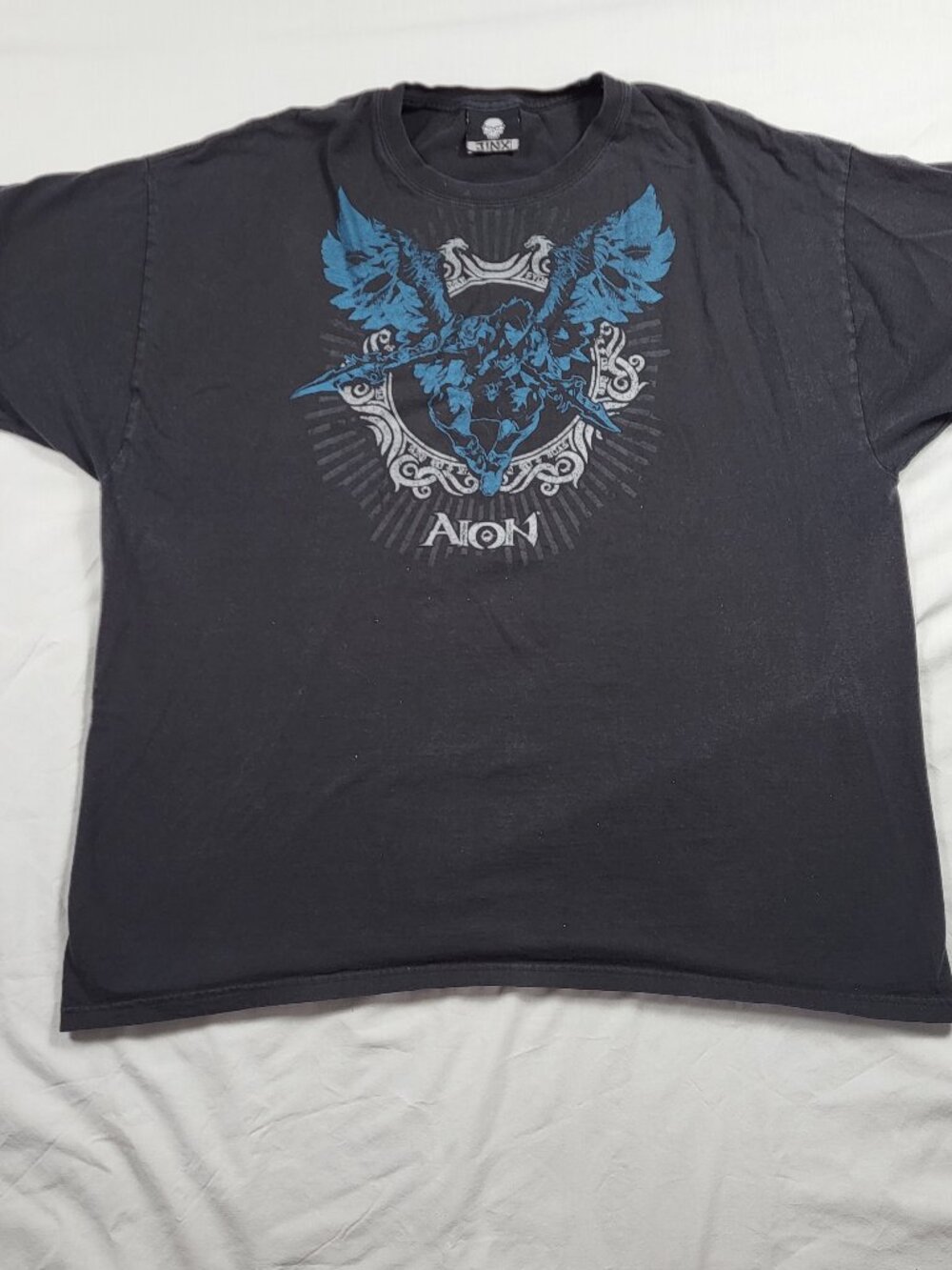 Jinx Aion T Shirt Men's 2XL Black Videogame Adventure Fantasy Streetwear
